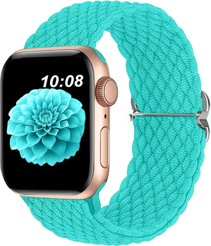 Miniatura 24 de Compatible con la Correa de Apple Watch 38mm 40mm 41mm 42mm 44mm 45mm 46mm 49mm para Mujeres y Hombres, Correa de Apple Watch Elástica y Trenzada
