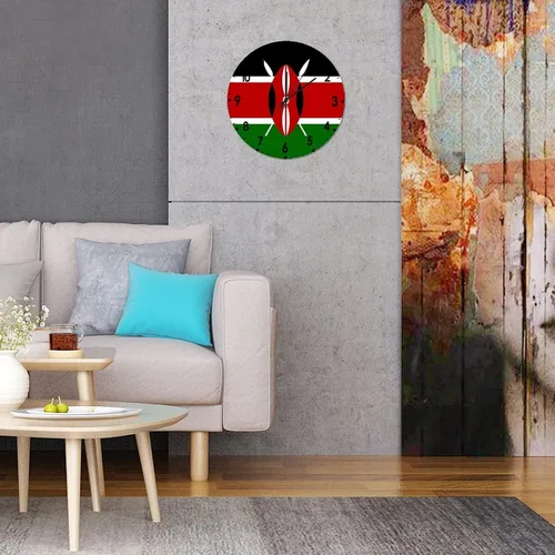Miniatura 286 de Cheyan Reloj de pared con bandera de Canadá de 12 pulgadas, silencioso, sin tictac, de PVC, funciona con pilas, reloj redondo decorativo, regalo