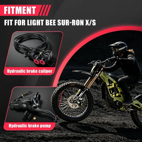 Miniatura 4 de Kit de freno trasero para motocicleta Sur Ron Dirt Bike, cilindro maestro de freno hidráulico con depósito para SurRon Light Bee Sur-Ron X/S
