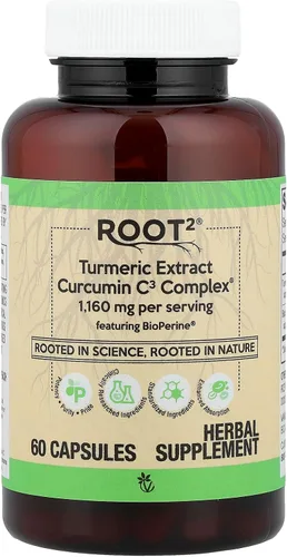 Miniatura 3 de Vitacost Root2®, extracto de cúrcuma Curcumina C3 Complex®, 120 cápsulas