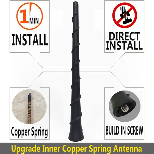 Miniatura 3 de Antena de goma para Dodge Durango (2011-2013), antena Dodge Durango – A prueba de lavado de autos, 8 pulgadas de bobina de cobre interna de repuesto