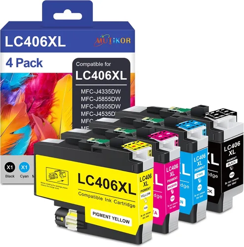 Cartucho de tinta compatible LC406XL de repuesto para Brother LC406XL para MFC-J4335DW MFC-J4335DW XL MFC-J4345DW MFC-J4345DW XL MFC-J5855DW