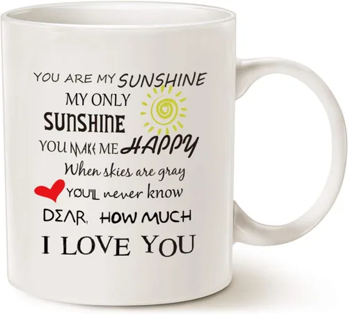 MAUAG Taza de café divertida "Have a Great Day" azul, el mejor regalo gracioso para la familia, 15 onzas