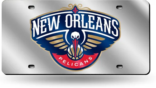 Miniatura 38 de Rico Industries Placa de matrícula metálica con incrustaciones láser de la NBA