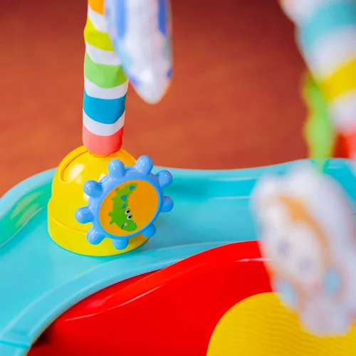 Miniatura 9 de Bright Starts SuperSeat Playful Paradise 3 en 1, asiento de actividades para bebé con juguetes, bandeja para aperitivos, asiento elevador, bandeja