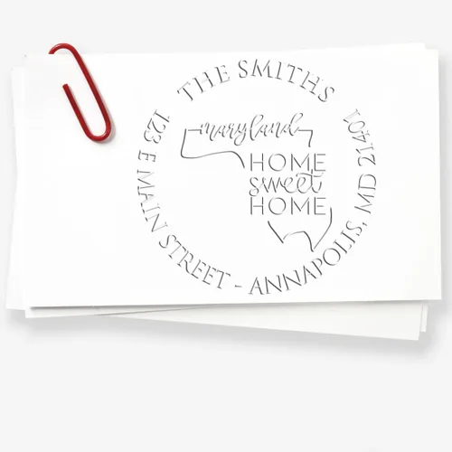Miniatura 143 de Sello en relieve de dirección personalizado para nuevos propietarios de viviendas, sello redondo de 1-5/8 para dirección de casa, estampado