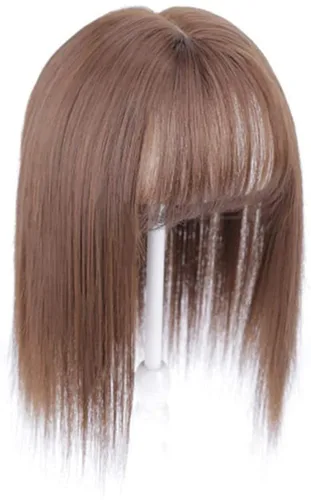 Miniatura 6 de Extensiones de cabello con clip con flequillo, invisible, natural, corona, extensiones para el cabello para mujeres, con cabello gris o delgado, 10