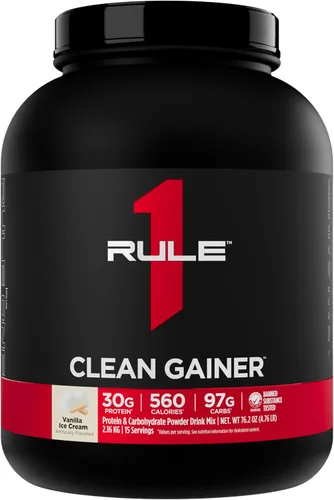 Miniatura 15 de Rule 1 Clean Gainer - Fórmula de ganancia magra alta en proteínas con 560 calorías, 30g de proteína de espectro completo, más de 90g