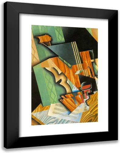Miniatura 2 de ArtDirect Gris, Juan 18x24 Gold Ornate Framed Art Print with Double Matting Titled: Violin and Glass I Gold Ornate Wood Frame with Double Matting