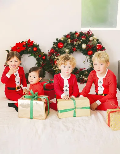 Miniatura 20 de VAENAIT BABY Infant Toddler Kids Adult Couple Family Matching Women Men Christmas Pjs Xmas Holiday Buffalo Plaid Pajama Set