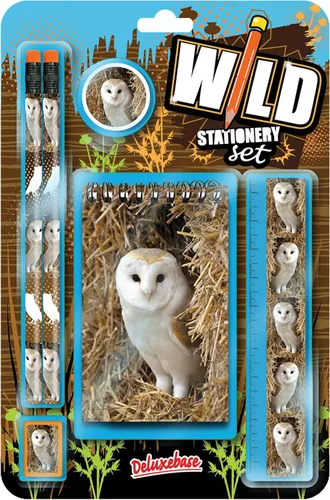 Miniatura 25 de Deluxebase Wild Stationery Set - Tigre blanco de animales de papelería con 2 lápices, borrador, sacapuntas, regla y lindo cuaderno. Suministros