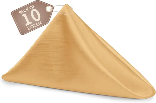 Miniatura 212 de Ultimate Textile -1 docena de servilletas reversibles Shantung Satin - Majestic - Servilletas de tela Majestic de 17 x 17 pulgadas, color marrón