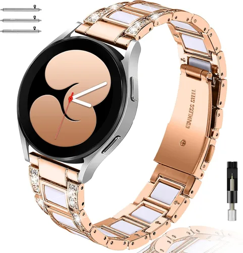Miniatura 17 de NINKI Correa brillante compatible con Samsung Galaxy Watch 7/6/5/4 FE 1.575 in 1.732 in Classic 1.693 in 1.850 in/Classic 1.654 in 1.811 in/Active 2