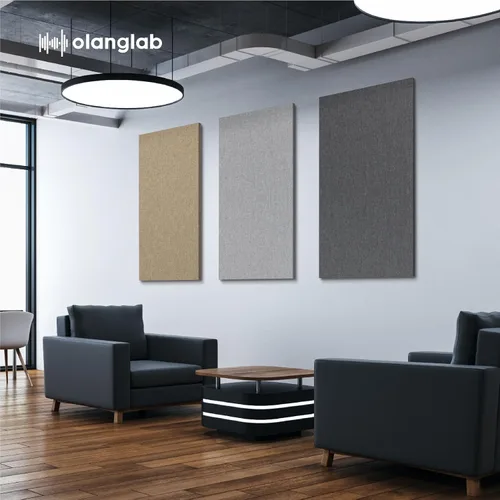 Miniatura 8 de Olanglab Paquete de 2 paneles acústicos, paneles de sonido grandes de 48 x 24 pulgadas, paneles de espuma a prueba de sonido envueltos en tela