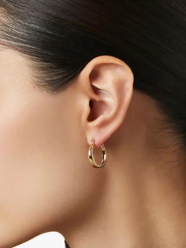 Miniatura 103 de Aretes de aro gruesos de oro para mujer, chapados en oro de 14 quilates, aretes de aro triple, hipoalergénicos, a la moda, aretes de aro gruesos