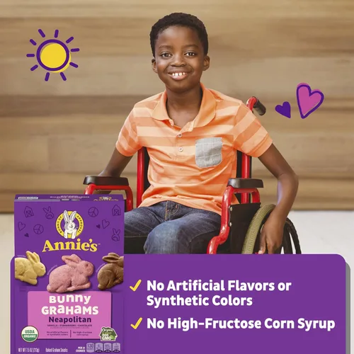 Miniatura 6 de Annie's Organic Bunny Grahams Snacks, napolitano, 7.5 onzas