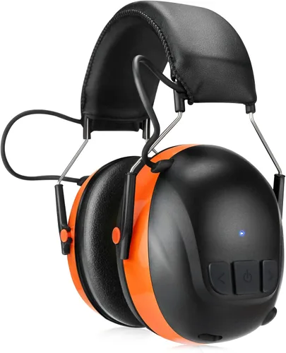 Miniatura 11 de Kalence Auriculares con Bluetooth 6.0, protección auditiva con tiempo de trabajo de 120H, orejeras de seguridad de 30dB, auriculares recargables