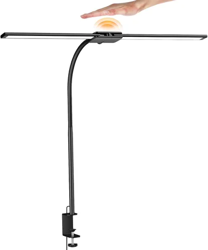 Miniatura 9 de Syrinx - Lámpara de escritorio LED para oficina en casa, lámpara de escritorio de arquitecto con abrazadera, control por gestos/cable, luz