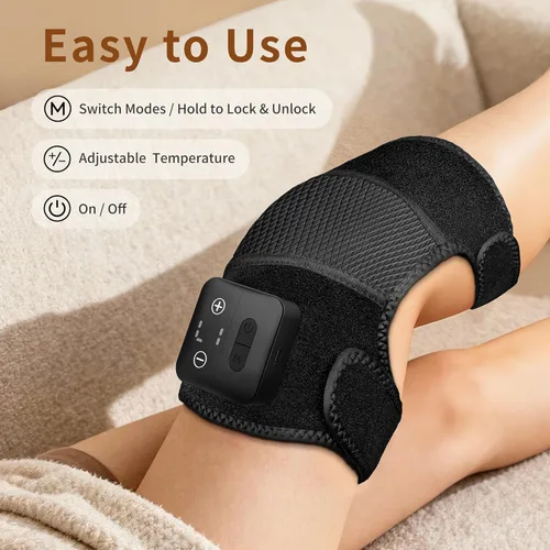 Miniatura 2 de Nekteck - Masajeador de rodilla, rodillera calentada inalámbrica 3 en 1 con vibración para alivio del dolor, almohadilla de calentamiento de rodilla
