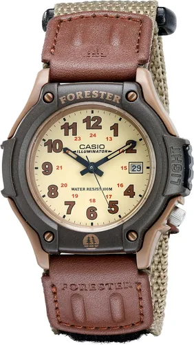 Miniatura 8 de Casio FT500WC Series Men's Analog Watch 100 Meter Water Resistance LED Light Date Display Leather/Cloth Band Regular Time Keeping