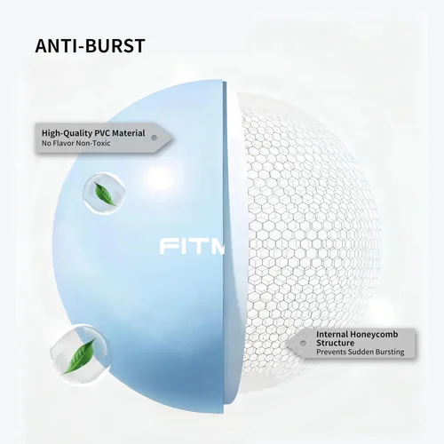 Miniatura 2 de FITMIND_Pelota de Pilates de 10 Pulgadas Antiestrés y Antideslizante Mini Bola de Yoga para Fitness, Entrenamiento del Núcleo, Terapia Física, Azul