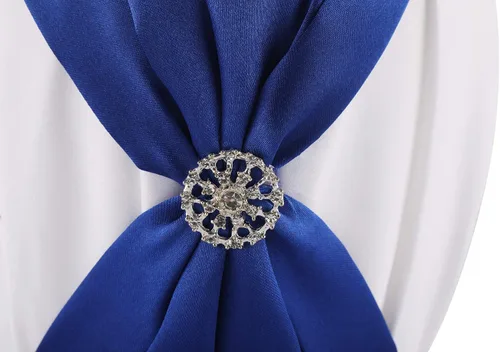 Miniatura 2 de Joyería de satén y cristal artificial para decorar la cesta de la niña de las flores de la boda (azul)