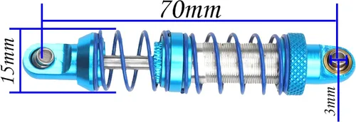 Miniatura 6 de 4 amortiguadores de metal Vgoohobby ajustables compatibles con Axial SCX10 Traxxas TRX4 D90 90046 Redcat Gen7 1/10 RC Crawler Car (azul, 2.756 in)
