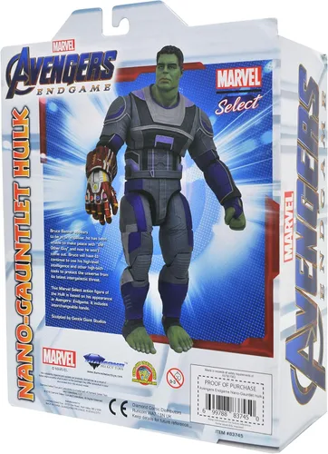 Miniatura 4 de Marvel Select: Avengers Endgame Nano-Gauntlet Figura de acción de Hulk