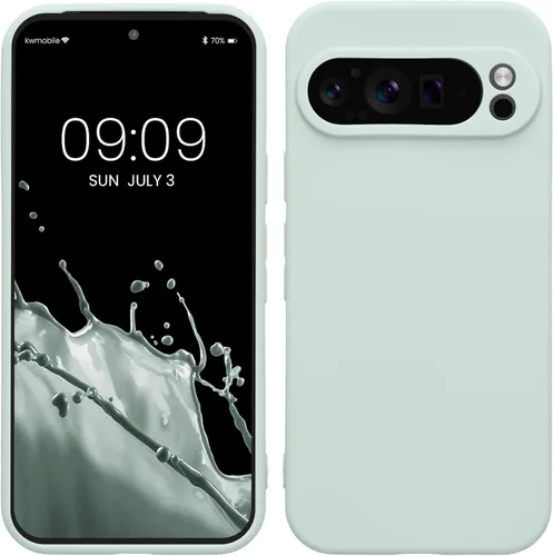 Miniatura 188 de kwmobile Funda compatible con Google Pixel 9 Pro - Funda protectora delgada de TPU para teléfono - Acabado mate suave - Negro mate