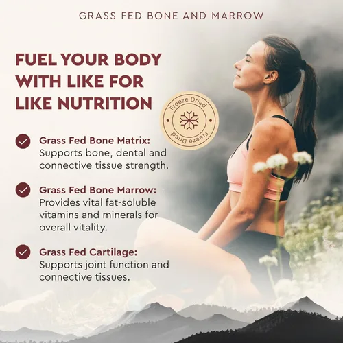Miniatura 4 de Ancestral Supplements Suplemento de hueso y médula de res alimentada con pasto, 3000 mg, suplemento de apoyo para la piel, salud bucal