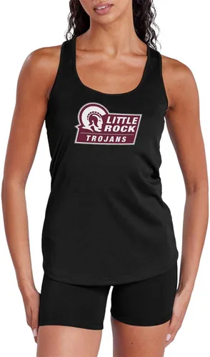 Miniatura 56 de Camiseta deportiva sin mangas oficial de NCAA Collegiate para mujer, con espalda cruzada, colección con logotipo primario