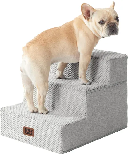 Miniatura 58 de EHEYCIGA Escaleras para perros pequeños de 13.5 pulgadas de alto, escalones para perros de 3 escalones para sofá y silla, escalones para mascotas