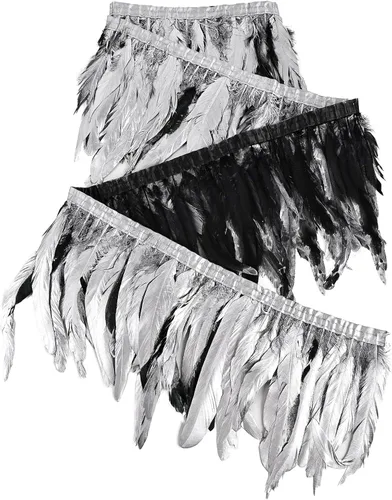 Miniatura 39 de THARAHT 50 piezas de plumas de cola de gallo, naturales, de 12 a 14 pulgadas (30-35 cm) para manualidades, bodas, atado de moscas, plumas para Rosa
