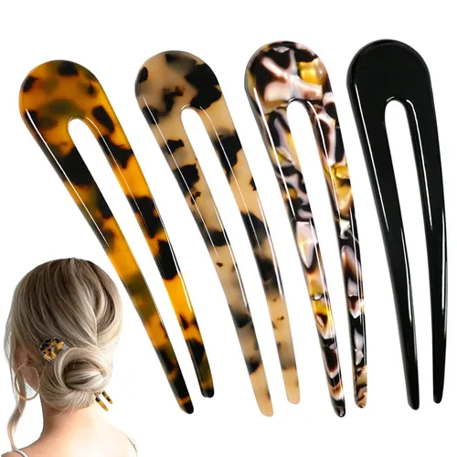Horquillas para el cabello en forma de U, horquilla francesa, tenedores vintage, kit de pasadores para moño, para mujeres y niñas, accesorios para