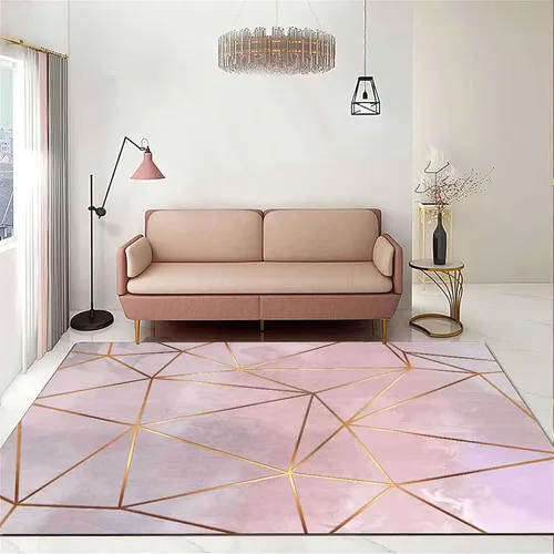 Miniatura 15 de Alfombra de área estampada azul, retro, envejecida, antideslizante, para interiores, sala de estar, lavable a máquina, transpirable para sala