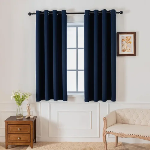 Miniatura 68 de Pickluc Cortinas Opacas Azul Marino para Sala de Estar, Cortinas Bloqueadoras de Luz con Ojales, Aislamiento Térmico, Reducción de Ruido, 52 Azul