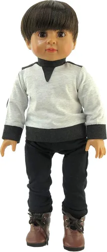 Miniatura 2 de American Fashion World Conjunto de chaleco y pantalones de 3 piezas para muñecas de 18 pulgadas para niños de 'Race to Your Dreams' Calidad