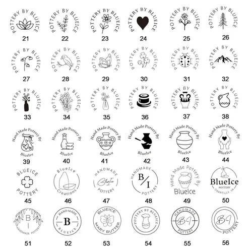Miniatura 3 de Sello de cerámica personalizado para arcilla, sellos de arcilla personalizados con logotipo y nombre, sellos de letras personalizables para arcilla