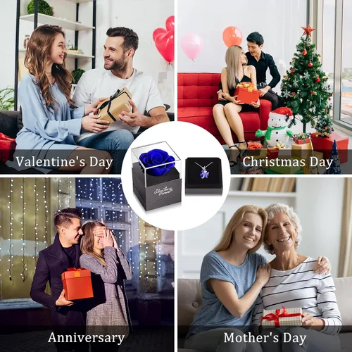 Miniatura 6 de ASELFAD Collares con dije de corazón de mariposa con cristales de piedra natal, regalos del día de la madre, joyería de cumpleaños de aniversario