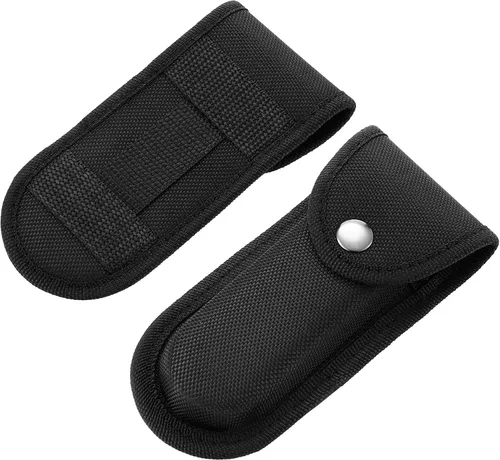 Miniatura 7 de Funda de nailon para cuchillo de bolsillo, bolsa multiherramienta de 5 a 5.5 pulgadas, funda de cinturón para cuchillo plegable con cierre a presión