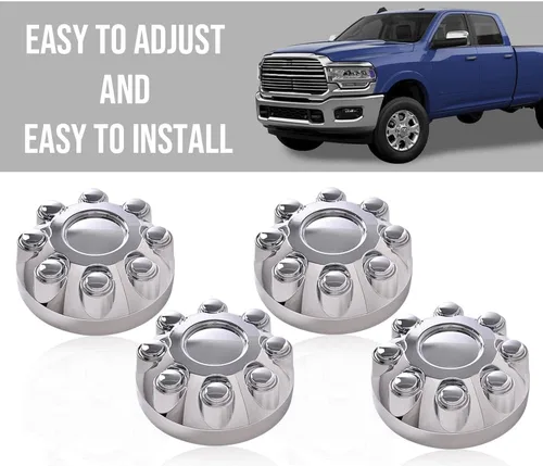 Miniatura 4 de PIT66 4 tapas de 8 lengüetas, tapa central de rueda de 17 pulgadas, tapas centrales cromadas para Dodge RAM 1500 2006-2008/RAM 2500 2003-2013/RAM
