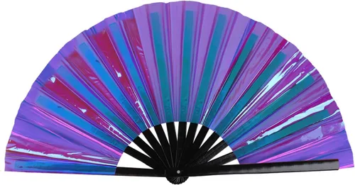 Miniatura 16 de Paquete de 4 ventiladores de mano plegables grandes para mujeres/hombres, ventilador chino de Kung Fu de mano, abanicos plegables decorativos
