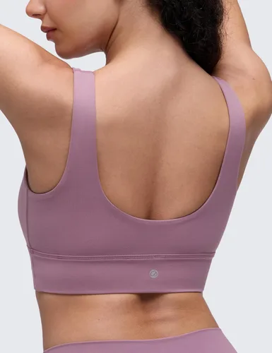 Miniatura 115 de CRZ YOGA Butterluxe - Brasier deportivo con espalda en U para mujer, cuello redondo, acolchado, de bajo impacto, para yoga, entrenamiento