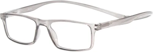 Magz Gramercy - Gafas de lectura rectangulares para hombre y mujer, para colgar en el cuello, magnéticas, con cierre de presión, para conexión Gris