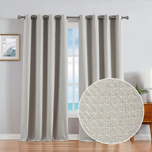 Miniatura 13 de Nautica Cortinas opacas para el hogar, Providence Ultimate Blackout Classics, cortinas térmicas de privacidad para dormitorio o sala de estar, juego