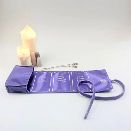 Miniatura 9 de Witchy Cauldron Envoltura de Tarot, Bolsa, Funda, Almacenamiento de Satén y Tela para Cartas, Soporte de Almacenamiento de Mazo, Patrón de Tirada