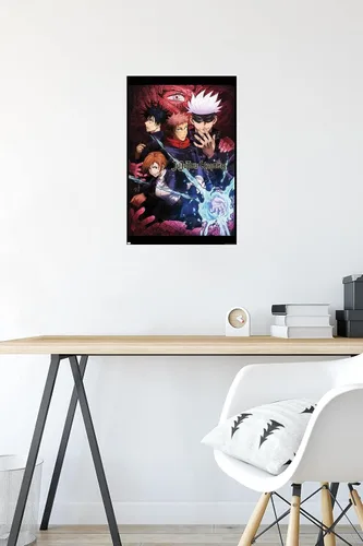 Miniatura 4 de Jujutsu Kaisen - Póster de pared inglés de una hoja, 22.4 pulgadas de largo x 14.7 pulgadas de ancho, versión premium sin marco