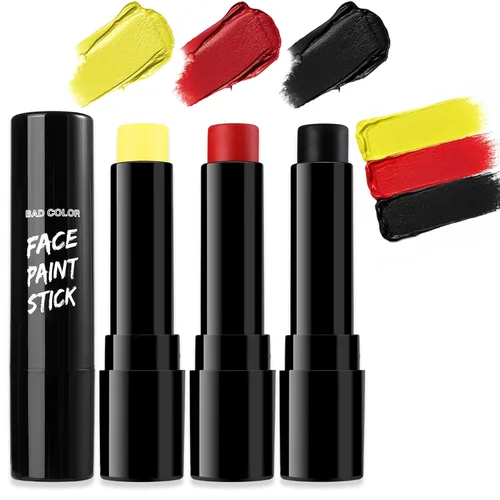 Miniatura 7 de BADCOLOR Barra de pintura naranja para la cara y el cuerpo, crema mezclable para ojos negros de cuerpo completo, maquillaje para Halloween, SFX