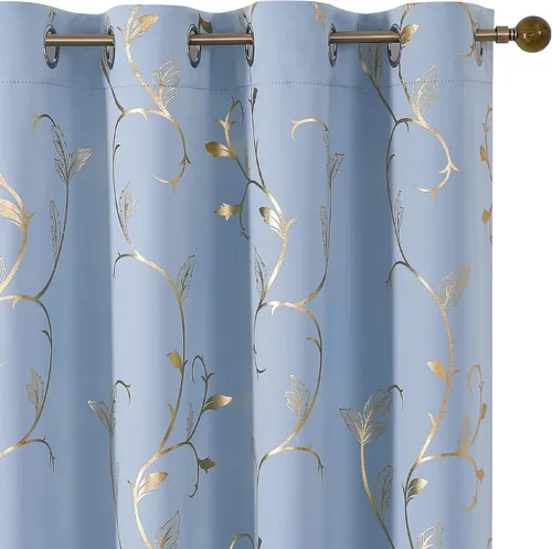 Miniatura 86 de BUHUA Cortinas Opacas de 63 Pulgadas de Largo, 2 Paneles con Aislamiento Térmico, Tratamiento de Ventana para Dormitorio, Cortinas Oscurecedoras