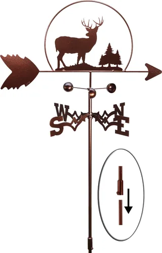Miniatura 2 de SWEN Products Deer Buck Wildlife Veleta (Estaca de jardín incluida)